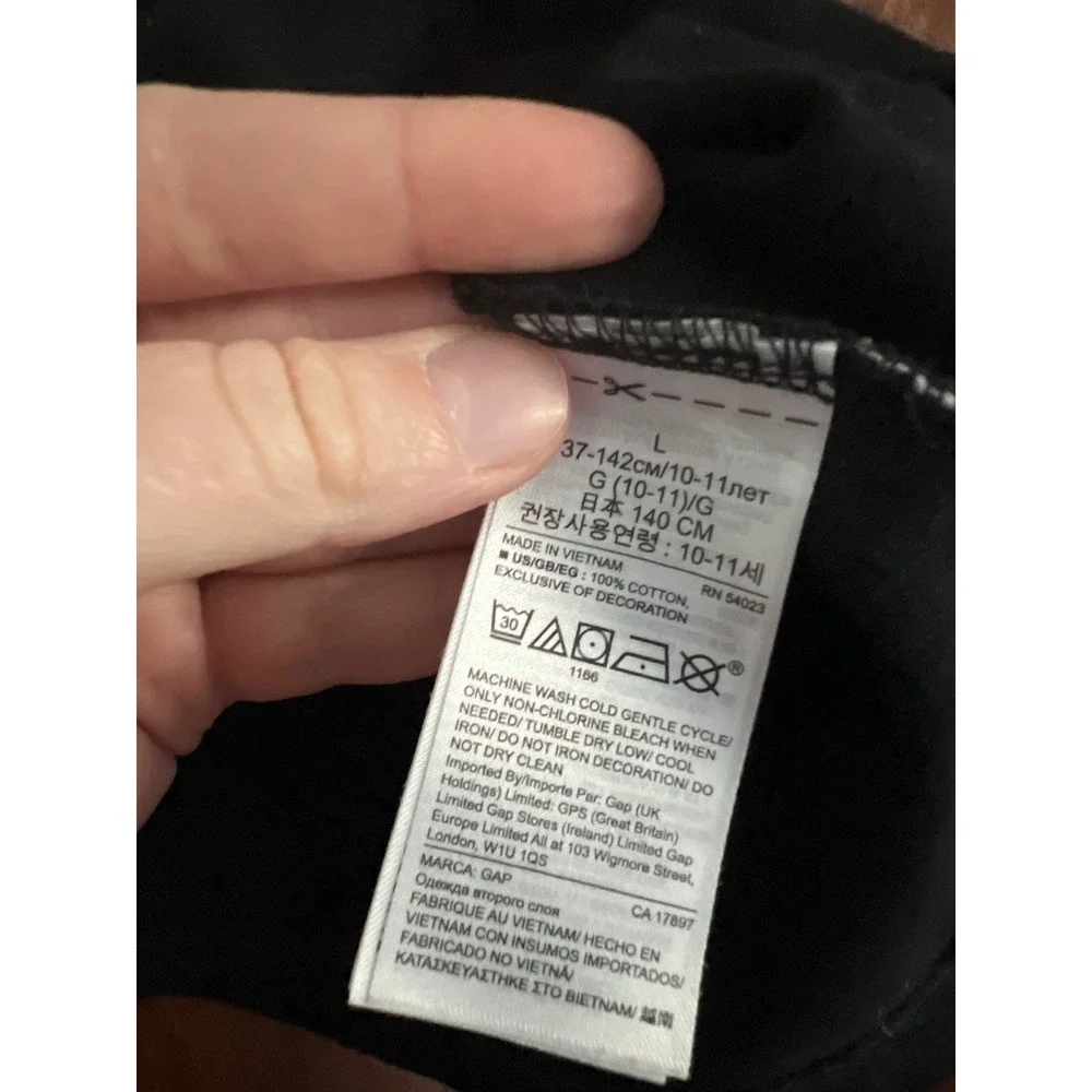 Gap Polo Shirt Kids L 10 Black Star Wars Stormtrooper Tipped Collar